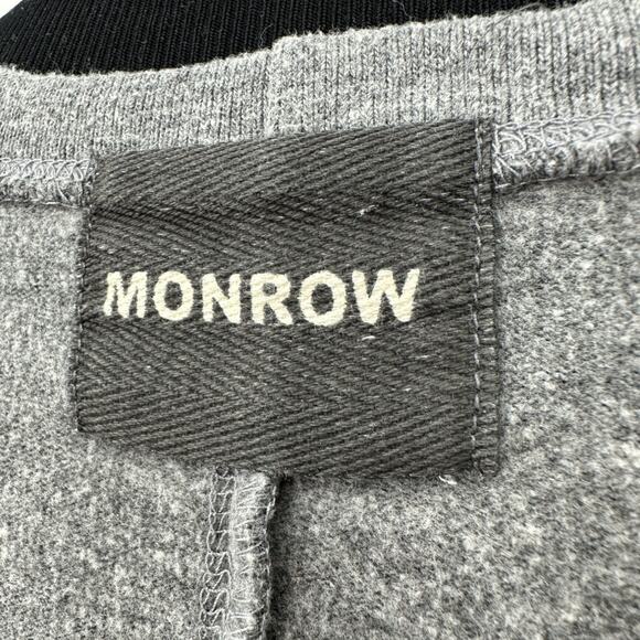 Monrow | Medium | Heather Gray Tiger Print Round Neck Raglan Boyfriend Sweater - Picture 2 of 7